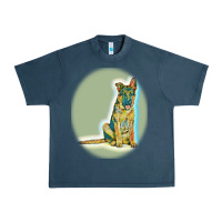 Midnight Navy German Shepherd isolated on whot. Urban Heavy Tee - SnappyArt