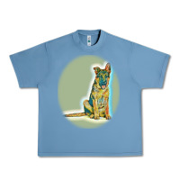 Pebble Blue German Shepherd isolated on whot. Urban Heavy Tee - SnappyArt