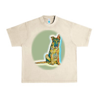 Sandshell German Shepherd isolated on whot. Urban Heavy Tee - SnappyArt