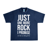 Navy Rockhounds gear gift Just one more rock funny rockhounding Urban Heavy Tee - SnappyArt