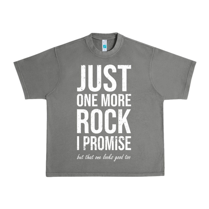 Rockhounds Gear Gift Just One More Rock Funny Rockhounding Urban Heavy Tee by SnappyArt | Teevron