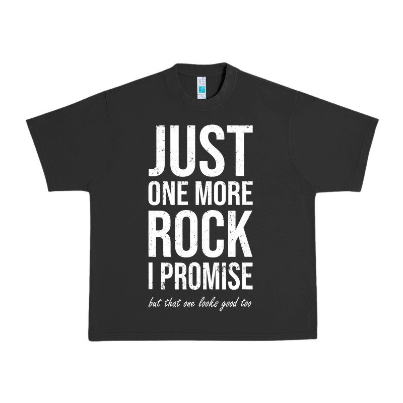 Rockhounds Gear Gift Just One More Rock Funny Rockhounding Urban Heavy Tee by SnappyArt | Teevron