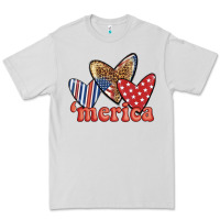 Dove Grey merica 4th of july hearts Premium Tee - BundleAndBundleShop