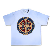Grape Ice Saint Benedict Medal 1 Urban Heavy Tee - SnappyArt