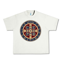 Pistachio Saint Benedict Medal 1 Urban Heavy Tee - SnappyArt