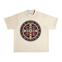 Sandshell Saint Benedict Medal 1 Urban Heavy Tee - SnappyArt