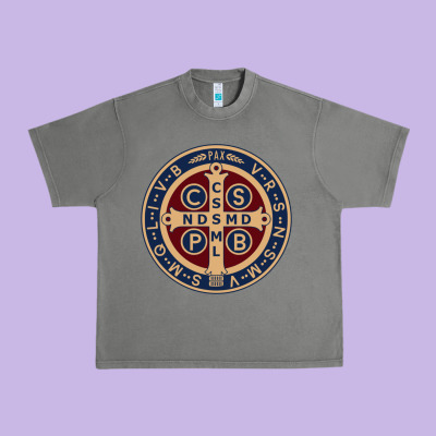 Saint Benedict Medal 1 Urban Heavy Tee Designed By Snappyart