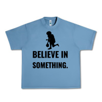 Pebble Blue Colin Kaepernick Believe In Something Urban Heavy Tee - SnappyArt