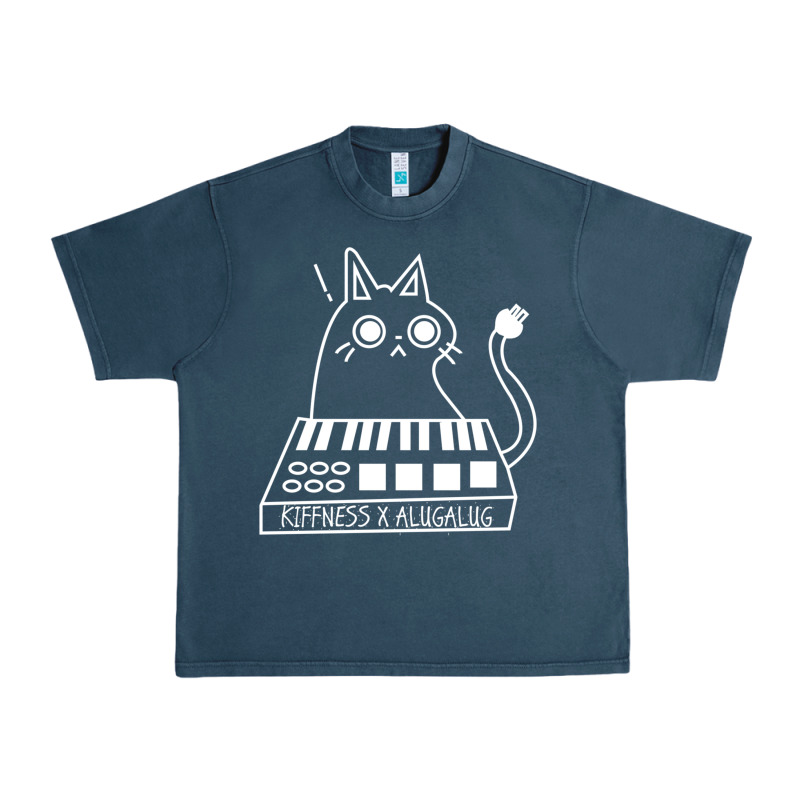 The Kiffness X Alugalug White Cat Classic Urban Heavy Tee by SnappyArt | Teevron