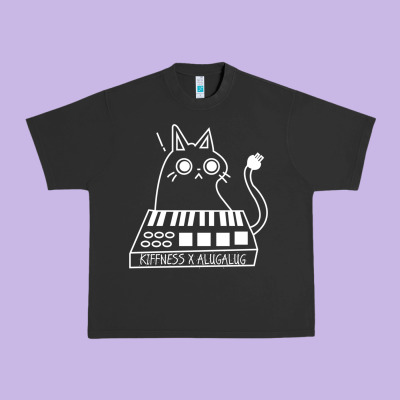 The Kiffness X Alugalug White Cat Classic Urban Heavy Tee Designed By Snappyart