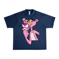 Navy pink panther Urban Heavy Tee - SnappyArt