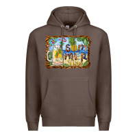 Coffee summer time pineapple and  beach Premium Hoodie - BarkalooDesign