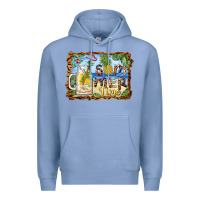 Colony Blue summer time pineapple and  beach Premium Hoodie - BarkalooDesign