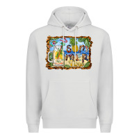 Dove Grey summer time pineapple and  beach Premium Hoodie - BarkalooDesign