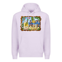 Lilac summer time pineapple and  beach Premium Hoodie - BarkalooDesign