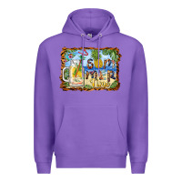 Purple summer time pineapple and  beach Premium Hoodie - BarkalooDesign