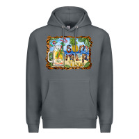 Rock summer time pineapple and  beach Premium Hoodie - BarkalooDesign