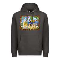 Smoke summer time pineapple and  beach Premium Hoodie - BarkalooDesign