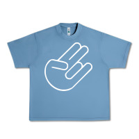Pebble Blue shocker hand Urban Heavy Tee - SnappyArt