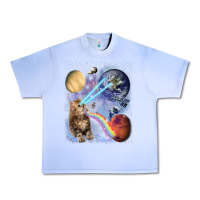 Grape Ice Fluffy Kitten Shoot Laser Rainbow Space Galaxy, Cat Gifts Urban Heavy Tee - SnappyArt