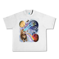 Lunar Rock Fluffy Kitten Shoot Laser Rainbow Space Galaxy, Cat Gifts Urban Heavy Tee - SnappyArt