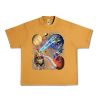 Peanut Butter Fluffy Kitten Shoot Laser Rainbow Space Galaxy, Cat Gifts Urban Heavy Tee - SnappyArt