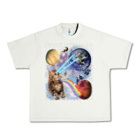 Pistachio Fluffy Kitten Shoot Laser Rainbow Space Galaxy, Cat Gifts Urban Heavy Tee - SnappyArt