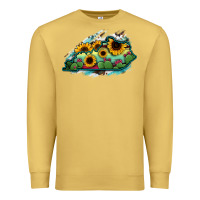 Antique Gold Kentucky map sunflower cactus serape Premium Sweatshirt - RanaPortraitStore