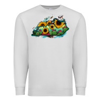 Dove Grey Kentucky map sunflower cactus serape Premium Sweatshirt - RanaPortraitStore