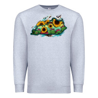 Heather Grey Kentucky map sunflower cactus serape Premium Sweatshirt - RanaPortraitStore