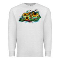 Oatmeal Heather Kentucky map sunflower cactus serape Premium Sweatshirt - RanaPortraitStore