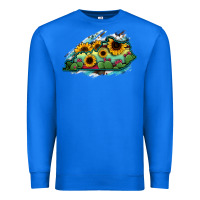 True Royal Kentucky map sunflower cactus serape Premium Sweatshirt - RanaPortraitStore