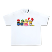 White Super Minion Bros Urban Heavy Tee - FloraArt