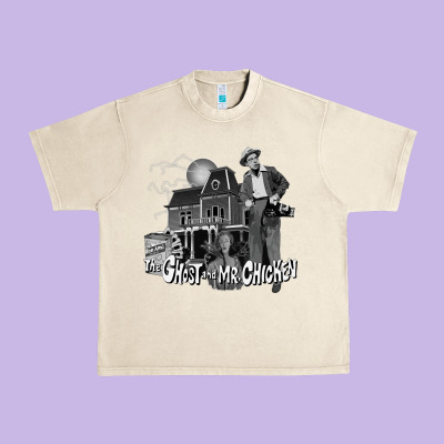 The Ghost And Mr Chicken Green Urban Heavy Tee Designed By Floraart