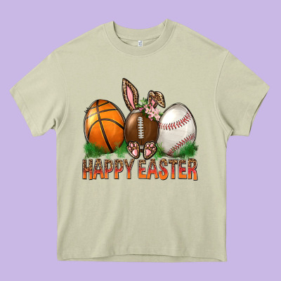 Happy Easter Sports Heavy Core Tee Designed By Bundleandbundleshop