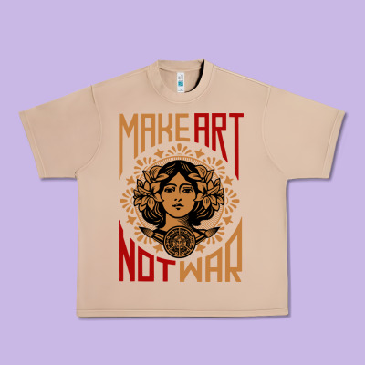 Make Art Not War Symbol Urban Heavy Tee Designed By Floraart