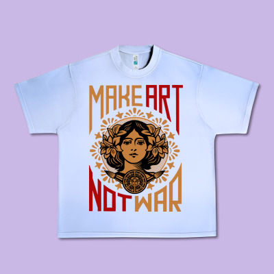 Make Art Not War Symbol Urban Heavy Tee Designed By Floraart