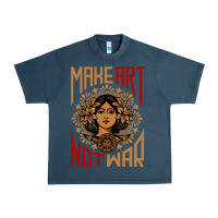 Midnight Navy make art not war symbol Urban Heavy Tee - FloraArt