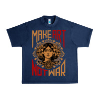 Navy make art not war symbol Urban Heavy Tee - FloraArt