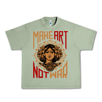 Oil Green make art not war symbol Urban Heavy Tee - FloraArt