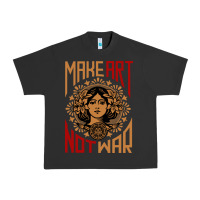 Pigment Black make art not war symbol Urban Heavy Tee - FloraArt