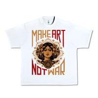 White make art not war symbol Urban Heavy Tee - FloraArt