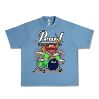 Pebble Blue ANIMAL DRUMMER PEARL DRUMS Urban Heavy Tee - FloraArt