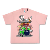 Salmon ANIMAL DRUMMER PEARL DRUMS Urban Heavy Tee - FloraArt