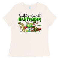 Bone Santa's Favorite Bartender Ladies Tee - LillyAllenDesigns