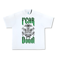 White Fear Doom Urban Heavy Tee - FloraArt