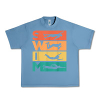 Pebble Blue retro vintage swimming gift for swimmers t shirt Urban Heavy Tee - FloraArt