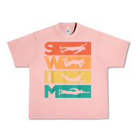 Salmon retro vintage swimming gift for swimmers t shirt Urban Heavy Tee - FloraArt