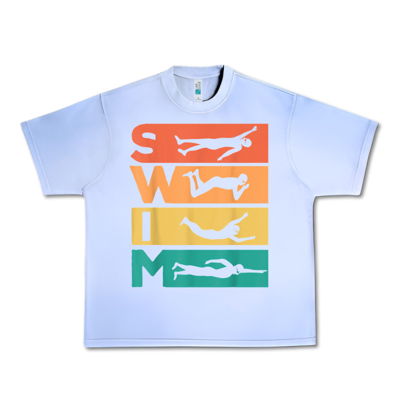 Retro Vintage Swimming Gift For Swimmers T Shirt Urban Heavy Tee by FloraArt | Teevron
