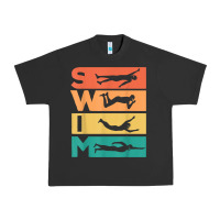 Pigment Black retro vintage swimming gift for swimmers t shirt Urban Heavy Tee - FloraArt